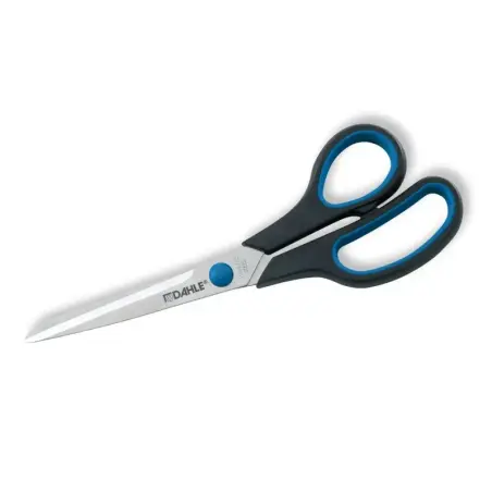 Dahle 54408 Office Comfort-Grip Tijeras de Acero Templado 20cm - Hojas Afiladas - Mangos Revestidos de Goma | Ahorro Imprimiendo