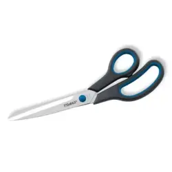 Dahle 54410 Office Comfort-Grip Tijeras de Acero Templado 25cm - Hojas Afiladas - Mangos Revestidos de Goma | Ahorro Imprimiendo