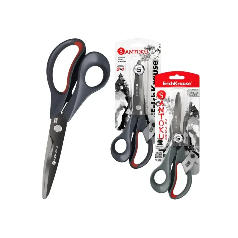 Erichkrause Santoku Multifuncional 3 en 1 Tijeras 20.5cm - Permite Cortar Facilmente Cordeles, Cuerdas, Alambres y Tallos de Pla
