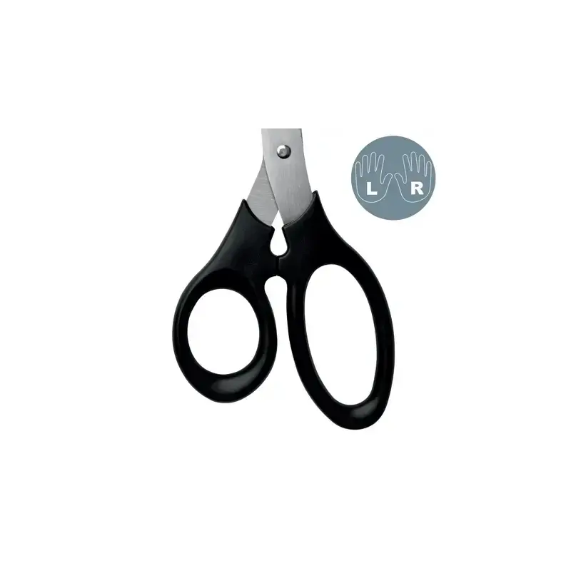 Leitz Tijeras de Acero Inoxidable 18.5cm - Agarre Ergonomico - Color Negro | Ahorro Imprimiendo