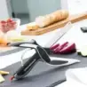 Innovagoods Cuchillo Tipo Tijera con Mini Tabla de Cortar Integrada - Mango Antideslizante - Multifuncion - Bloqueo de Seguridad