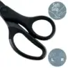 Leitz Quality Tijeras de Acero Inoxidable 18cm - Revestimiento de Titanio - Antiadherentes - Agarre Ergonomico - Color Negro | A