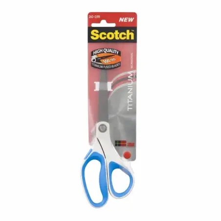 Scotch Tijeras de Titanio 20cm - Antiadherentes - Mango Ergonomico Tacto Suave - Colores Surtidos Aleatorios | Ahorro Imprimiend