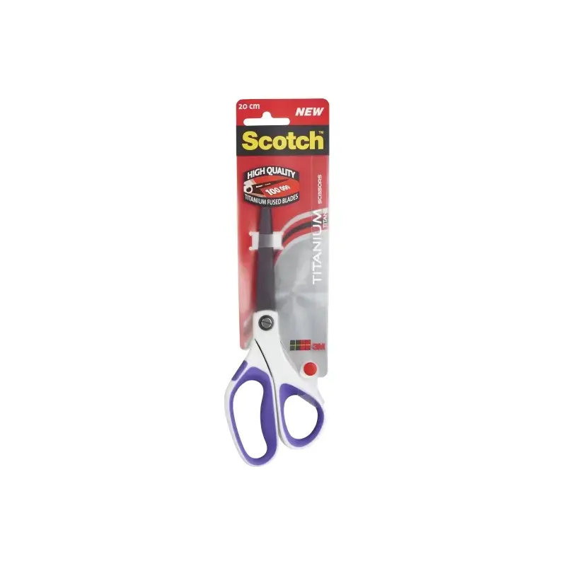 Scotch Tijeras de Titanio 20cm - Antiadherentes - Mango Ergonomico Tacto Suave - Colores Surtidos Aleatorios | Ahorro Imprimiend