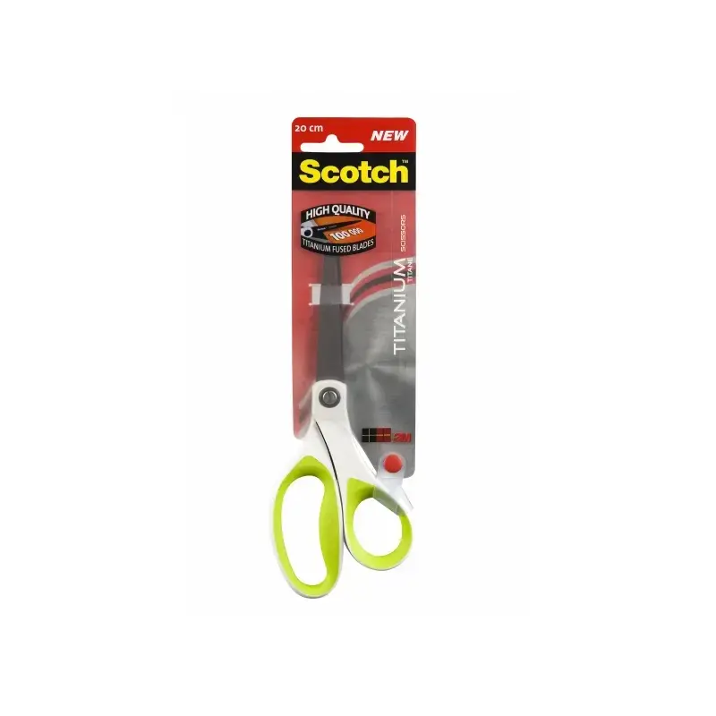 Scotch Tijeras de Titanio 20cm - Antiadherentes - Mango Ergonomico Tacto Suave - Colores Surtidos Aleatorios | Ahorro Imprimiend