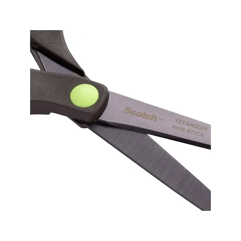 Scotch Tijeras de Titanio 20cm - Antiadherentes - Mango Ergonomico Tacto Suave - Color Blanco/Negro | Ahorro Imprimiendo