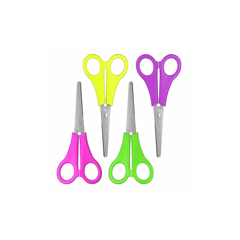 Erichkrause Joy Tijeras con Cuchillas de Acero Inoxidable 13.5cm - Extremos Redondeados - Resistente a la Corrosion - Mangos de
