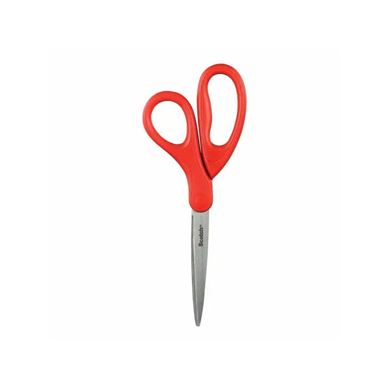 Scotch Tijeras Universales 18cm - Acero Inoxidable - Mango Ergonomico - Color Rojo | Ahorro Imprimiendo