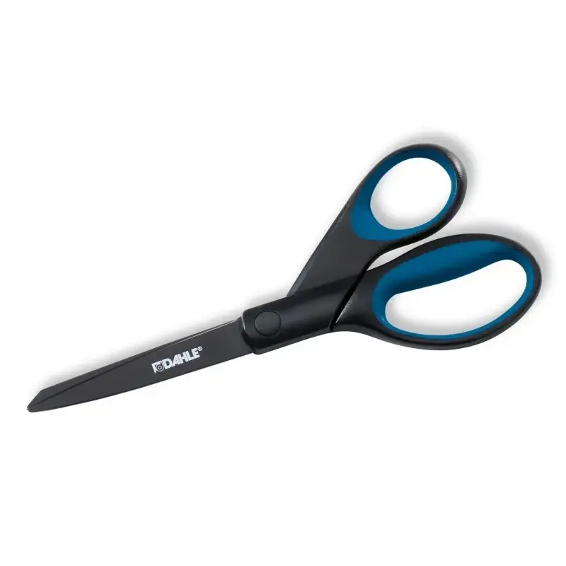 Dahle 54308 Office Titanium Tijeras de Acero Templado 20cm - Recubiertas de Titanio - Revestimiento Antiadherente - Mangos Reves