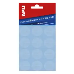 Apli Pack de Cierres Adhesivos Transparentes Ø 25mm - Microperforados - Adhesivo Permanente | Ahorro Imprimiendo