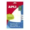 Apli Pack de 60 Etiquetas 34 x 67mm - Ideal para Escribir sobre Ellas - Adhesivo Permanente - Color Blanco | Ahorro Imprimiendo