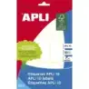 Apli Pack de 150 Etiquetas Rectangulares 20x50mm - 10 Hojas por 15 Etiquetas - Adhesivo Permanente - Cantos Romos - Ideal para E
