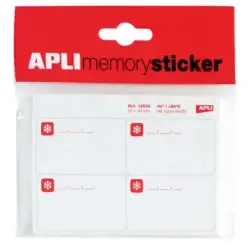 Apli Memory Sticker Pack de 140 Etiquetas Especial para Congelar 50x30mm - 35 Hojas x 4 Etiquetas - Cantos Romos - Adhesivo Remo