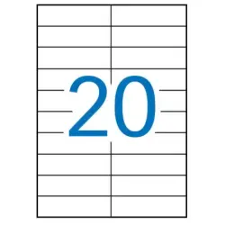 Apli Pack de 300 Etiquetas Rectangulares 21 x 74.6mm - Formato A5 - 15 Hojas por 20 Etiquetas - Adhesivo Permanente - Cantos Rec