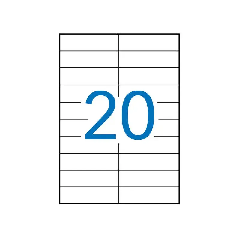 Apli Pack de 300 Etiquetas Rectangulares 21 x 74.6mm - Formato A5 - 15 Hojas por 20 Etiquetas - Adhesivo Permanente - Cantos Rec