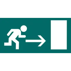 Apli Etiqueta Señalizacion Salida Emergencia Derecha 1 U. | Ahorro Imprimiendo