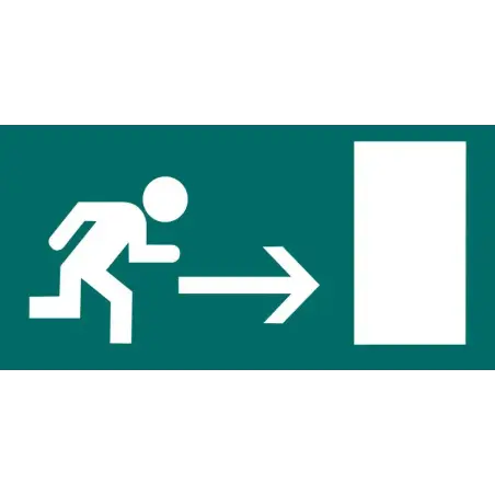 Apli Etiqueta Señalizacion Salida Emergencia Derecha 1 U. | Ahorro Imprimiendo