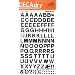 Apli Letras Transferibles Mayusculas Negras 10mm - Facil Aplicacion - 129 Caracteres - Resistente al Agua - Negro | Ahorro Impri