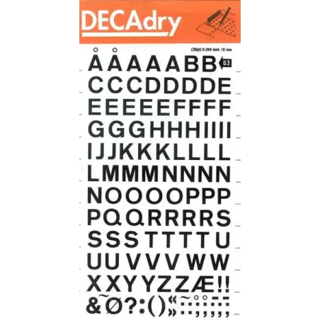 Apli Letras Transferibles Mayusculas Negras 10mm - Facil Aplicacion - 129 Caracteres - Resistente al Agua - Negro | Ahorro Impri