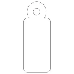 Apli Pack de 200 Etiquetas Colgantes con Hilo 13x34mm - Cartulina de 200 g/m² - Agujero Preperforado - Color Blanco | Ahorro Imp