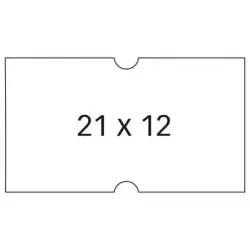 Apli Pack de 6000 Etiquetas Blancas para Maquinas Etiquetadoras de Precios de 1 Linea - Tamaño 21 x 12mm - 6 Rollos con 1000 Eti