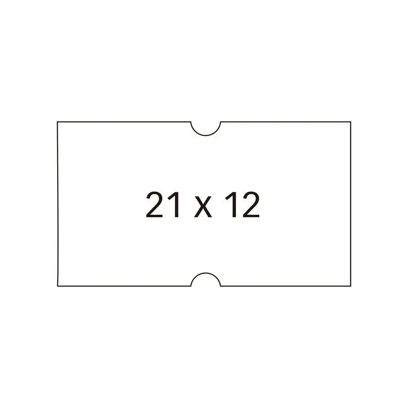 Apli Pack de 6000 Etiquetas Blancas para Maquinas Etiquetadoras de Precios de 1 Linea - Tamaño 21 x 12mm - 6 Rollos con 1000 Eti