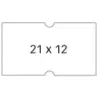 Apli Pack de 6000 Etiquetas Blancas para Maquinas Etiquetadoras de Precios de 1 Linea - Tamaño 21 x 12mm - 6 Rollos con 1000 Eti