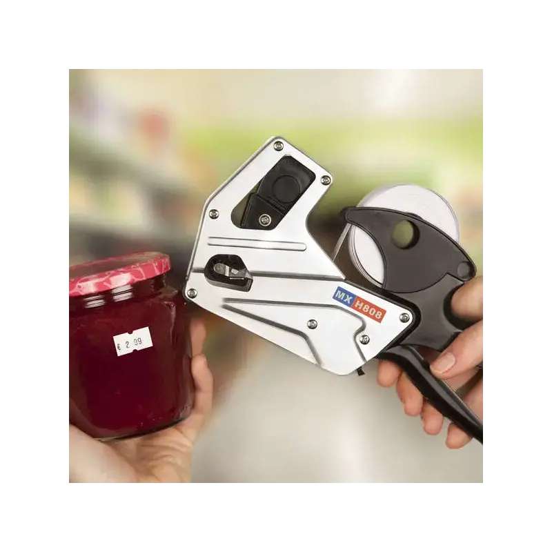 Apli Pack de 6000 Etiquetas Blancas para Maquinas Etiquetadoras de Precios de 1 Linea - Tamaño 21 x 12mm - 6 Rollos con 1000 Eti