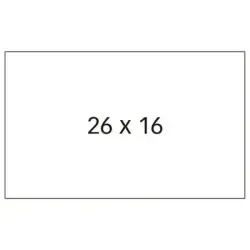 Apli Pack de 6 Rollos de 1000 Etiquetas Blancas para Maquinas Etiquetadoras de Precios de 2 Lineas - Tamaño 26 x 16mm - Adhesivo