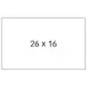 Apli Pack de 6 Rollos de 1000 Etiquetas Blancas para Maquinas Etiquetadoras de Precios de 2 Lineas - Tamaño 26 x 16mm - Adhesivo