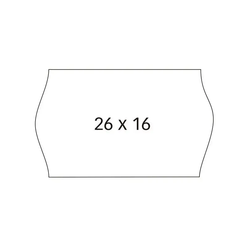 Apli Pack con 6 Rollos de 1.000 Etiquetas Blancas para Maquinas Etiquetadoras de Precios de 2 Lineas - Tamaño 26x16mm - Adhesivo