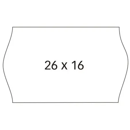 Apli Pack con 6 Rollos de 1.000 Etiquetas Blancas para Maquinas Etiquetadoras de Precios de 2 Lineas - Tamaño 26x16mm - Adhesivo