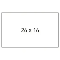 Apli Etiquetas Blancas para Maquinas Etiquetadoras de Precios de 2 Lineas - Tamaño 26 x 16mm - Adhesivo Removible - Pack con 6 R
