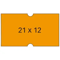 Apli Pack de 6 Rollos Etiquetas Naranjas 21x12mm para Maquinas de Precios de 1 Linea - 1000 Etiquetas/Rollo - Adhesivo Removible