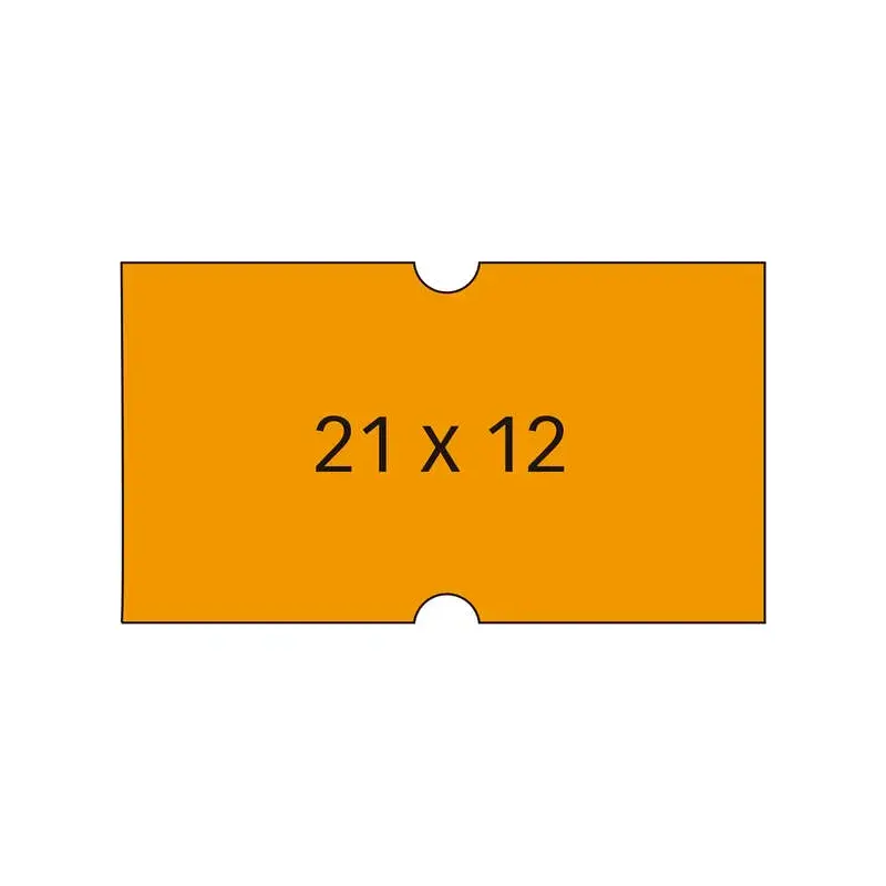 Apli Pack de 6 Rollos Etiquetas Naranjas 21x12mm para Maquinas de Precios de 1 Linea - 1000 Etiquetas/Rollo - Adhesivo Removible