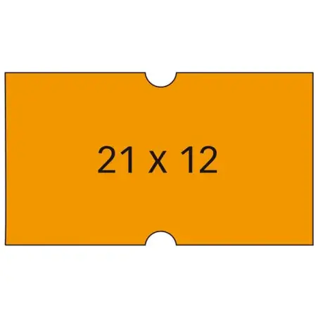 Apli Pack de 6 Rollos Etiquetas Naranjas 21x12mm para Maquinas de Precios de 1 Linea - 1000 Etiquetas/Rollo - Adhesivo Removible