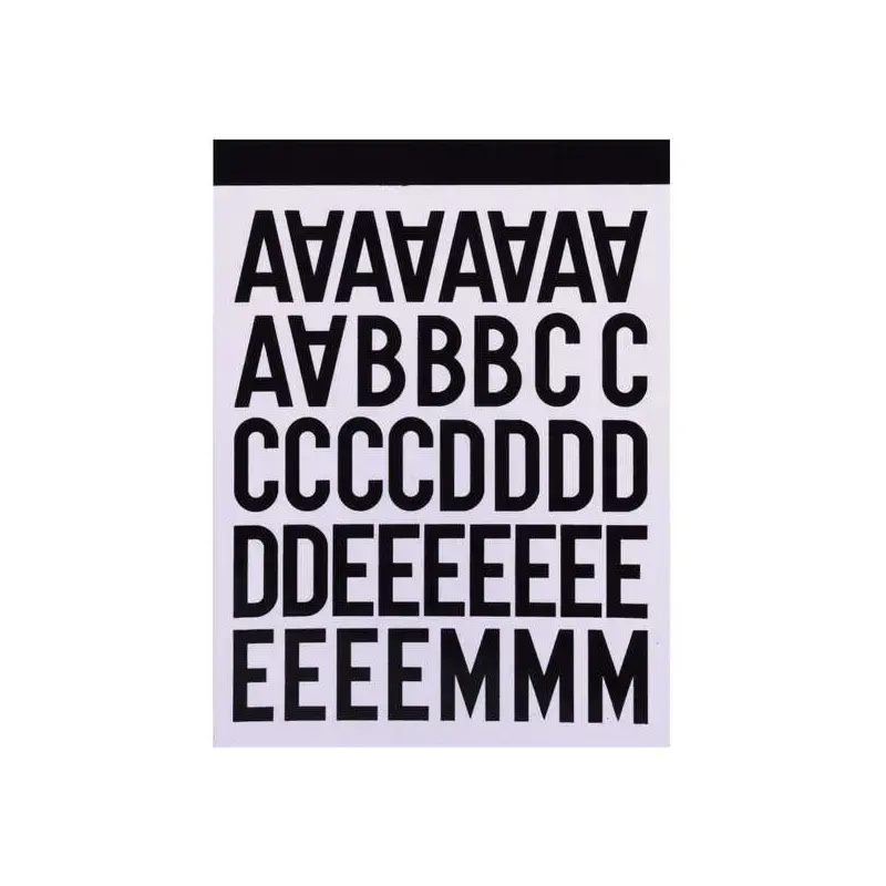 Apli Letras Adhesivas de Palo Mayusculas - Altura 30mm - Color Negro - Pack de 4 Hojas con 153 Letras | Ahorro Imprimiendo