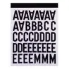 Apli Letras Adhesivas de Palo Mayusculas - Altura 30mm - Color Negro - Pack de 4 Hojas con 153 Letras | Ahorro Imprimiendo