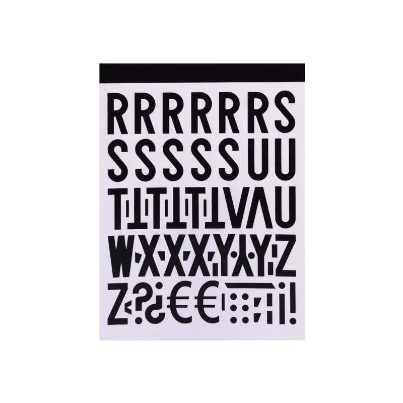 Apli Letras Adhesivas de Palo Mayusculas - Altura 30mm - Color Negro - Pack de 4 Hojas con 153 Letras | Ahorro Imprimiendo