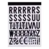 Apli Letras Adhesivas de Palo Mayusculas - Altura 30mm - Color Negro - Pack de 4 Hojas con 153 Letras | Ahorro Imprimiendo