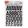 Apli Letras de Palo Mayusculas Adhesivas - Altura 40mm - Pack de 5 Hojas - Color Negro - Facil Identificacion y Señalizacion | A