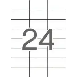 Apli Pack de 600 Etiquetas 70x37mm - 25 Hojas por 24 Etiquetas - Adhesivo Permanente - Cantos Rectos - Color Blanco | Ahorro Imp