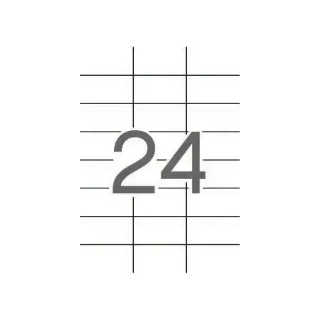 Apli Pack de 600 Etiquetas 70x37mm - 25 Hojas por 24 Etiquetas - Adhesivo Permanente - Cantos Rectos - Color Blanco | Ahorro Imp