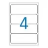 Apli Pack de 100 Etiquetas Rectangulares para Archivo 190x61mm - 25 Hojas por 4 Etiquetas - Adhesivo Permanente - Cantos Romos -