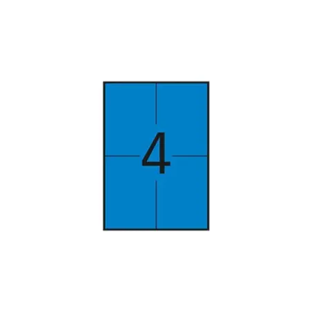 Apli Etiquetas Azules Permanentes 105.0 x 148.0mm 20 Hojas | Ahorro Imprimiendo