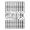 Apli Pack de 6.750 Etiquetas Blancas Removibles 17.8 x 10.0mm - 25 Hojas x 270 Etiquetas - Adhesivo Removible - Color Blanco | A