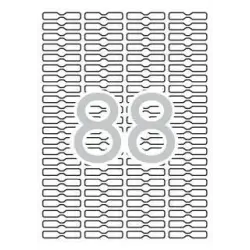 Apli Pack con 2.200 Etiquetas Especial Joyeria - Medidas 45x8mm - 25 Hojas por 88 Etiquetas - Adhesivo Removible - Cantos Romos