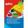 Apli Etiquetas Amarillo Fluorescente Permanentes 99.1 x 67.7mm 20 Hojas | Ahorro Imprimiendo