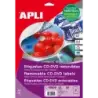 Apli Etiquetas CD/DVD Removibles Tamaño Mega Mate 25 Hojas I/L/C | Ahorro Imprimiendo