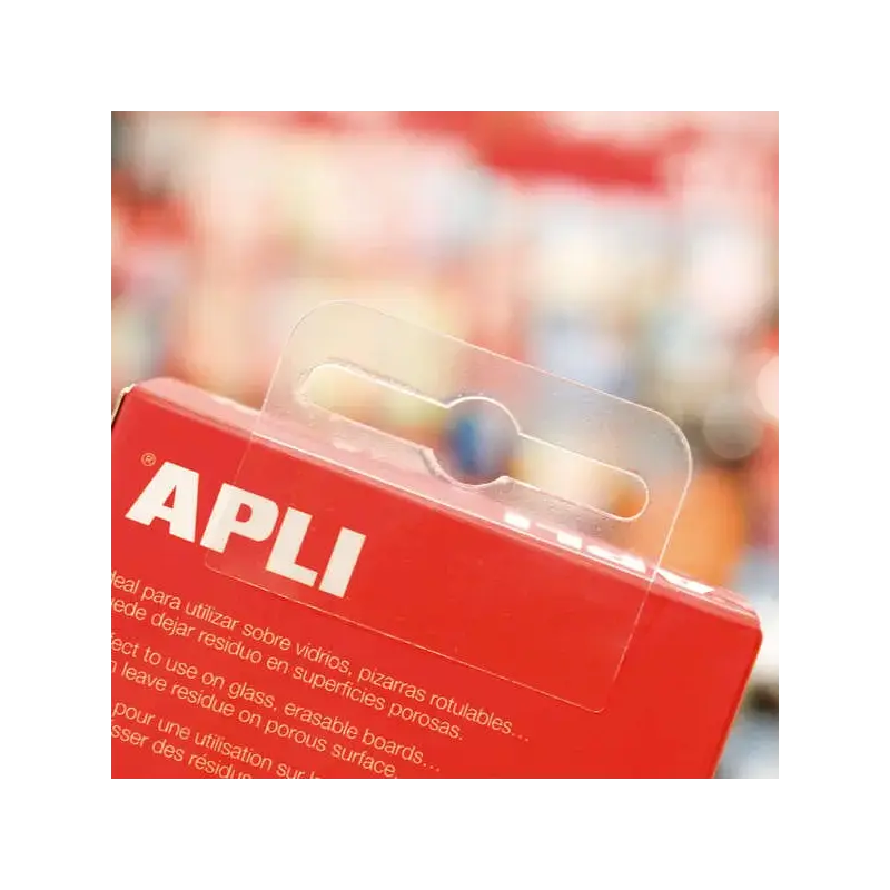 Apli Pack de 100 Colgadores Autoadhesivos Eurohole 34x48mm - Ideal para Productos de Bajo y Medio Peso | Ahorro Imprimiendo